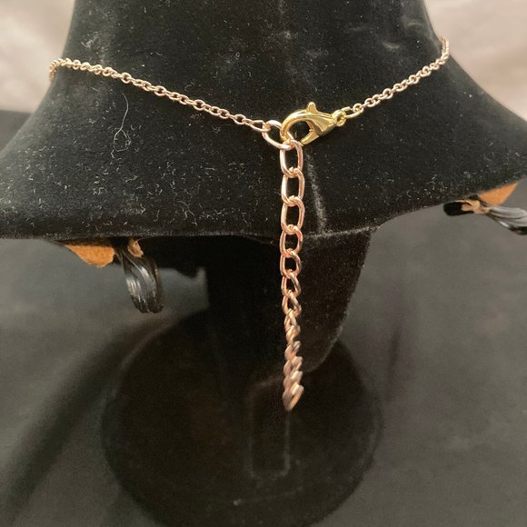 Gold Simulated Crystal Marquise Necklace - Picture 6 of 6